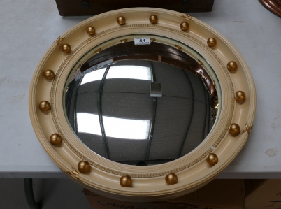 Appraisal: Painted Port hole mirror