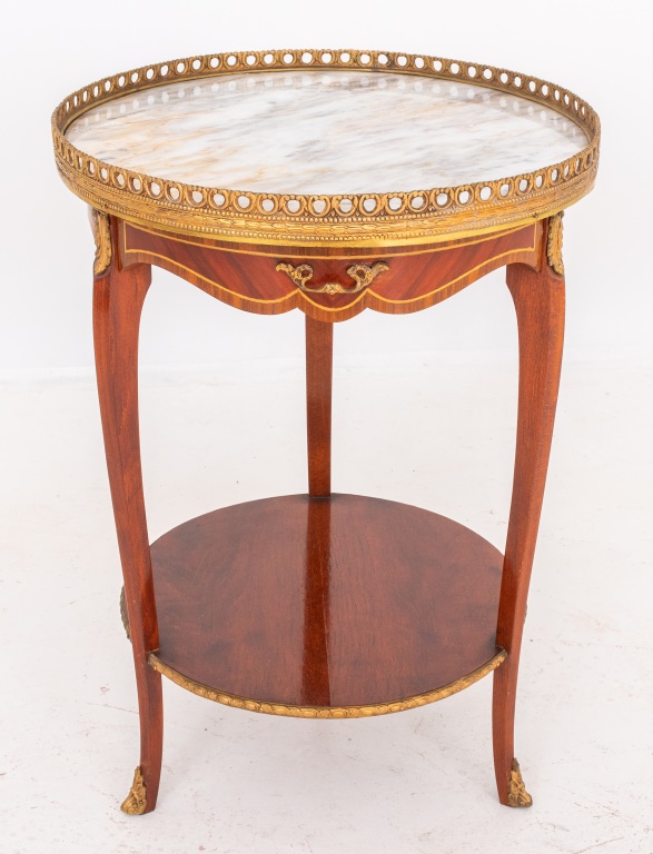 Appraisal: LOUIS XV XVI TRANSITIONAL STYLE SIDE TABLE Louis XV XVI