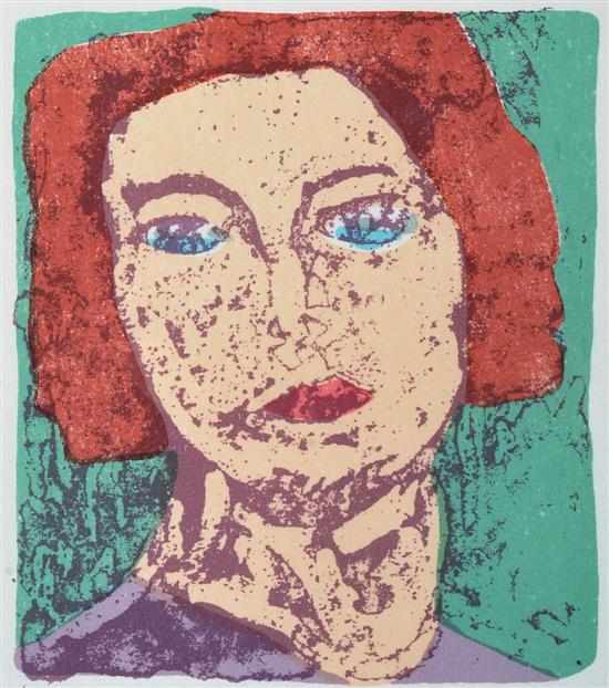 Appraisal: John Money born Woman with Red Hair screenprint x cm