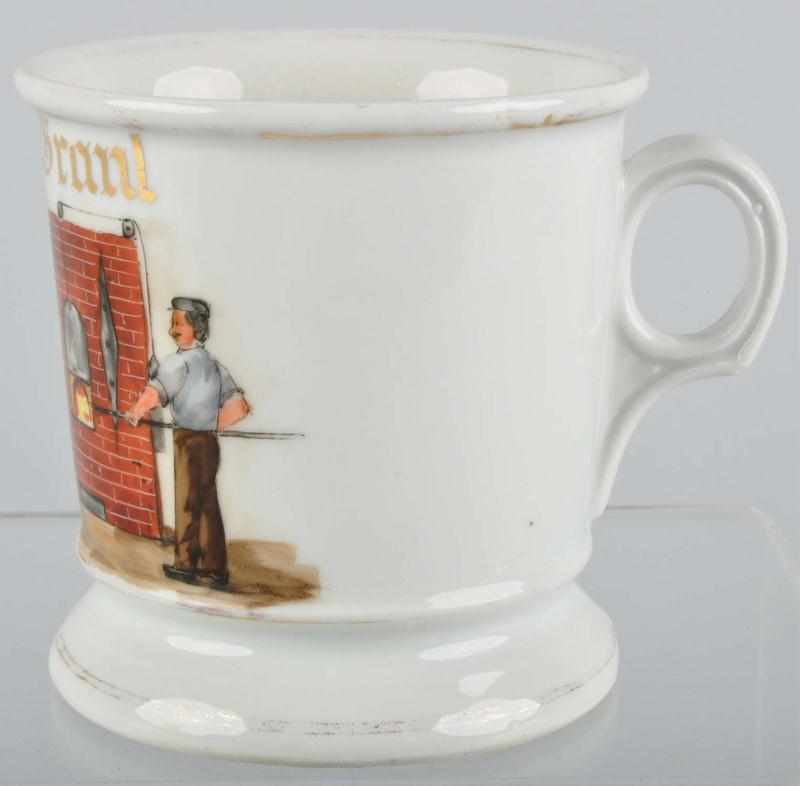 Appraisal: Steelworker Shaving Mug Description Marked G R Grant across top