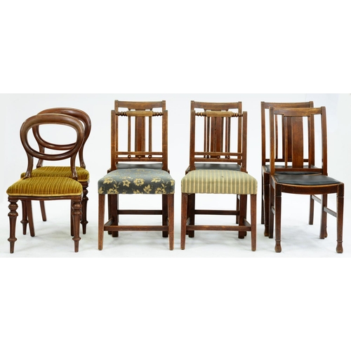 Appraisal: A set of four oak dining chairs a pair of