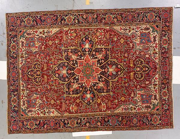 Appraisal: A Heriz carpet Northwest Persia circa size approximately ft in