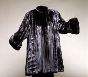 Appraisal: BLACK MINK COAT Black mink opera swing coat with cuffed