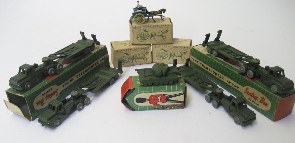 Appraisal: Three Britains Lilliput World Milk Float and Horse boxed three