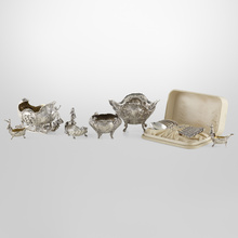 Appraisal: COLLECTION OF TWELVE PUTTI TABLEWARES c silver silver gilt h