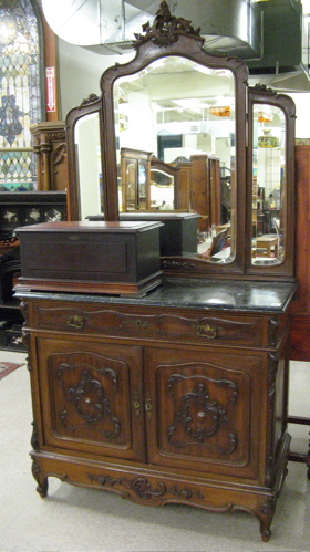 Appraisal: LOUIS XVI STYLE MAHOGANY DRESSER Continental c The dresser has