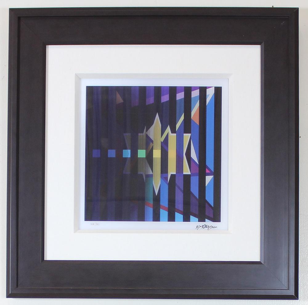 Appraisal: YAACOV AGAM New York Israel France born print with prisms