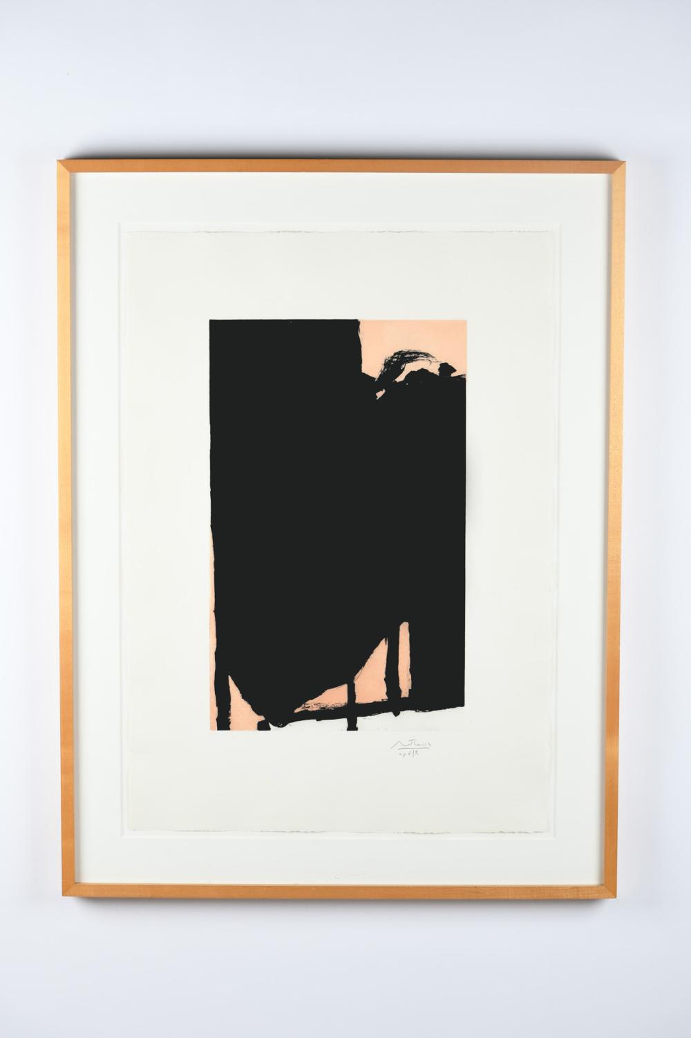 Appraisal: ROBERT MOTHERWELL - ELEGY FRAGMENT II color aquatint and lift-ground