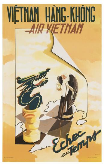 Appraisal: BLAIN J AIR VIETNAM VIETNAM HANG-KHONG Lithograph in colors c