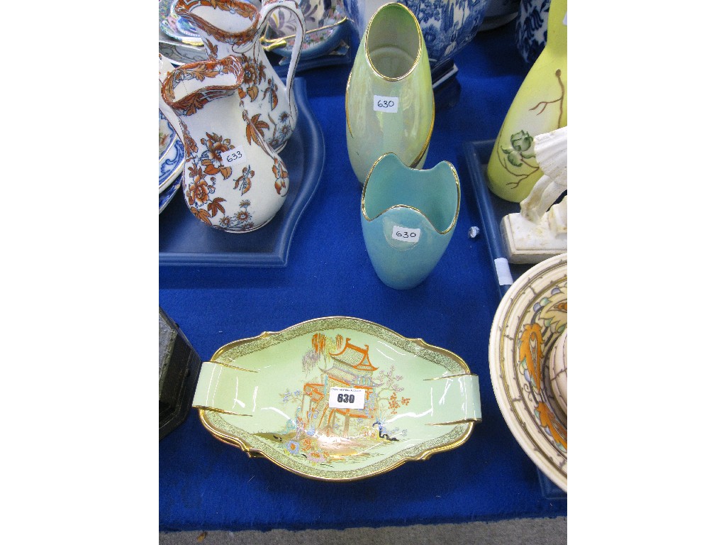 Appraisal: Lot comprising two Carlton Ware dishes and two vases to