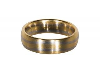 Appraisal: Platinum and k yellow gold band Platinum and k yellow