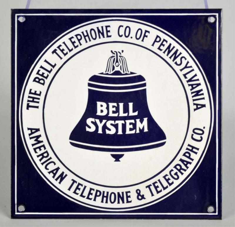 Appraisal: Porcelain Bell System Sign Condition Near Mint Size x