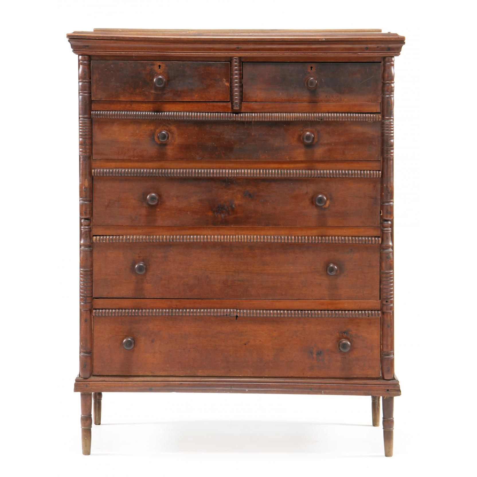 Appraisal: North Carolina Folky Chest of Drawers Western Piedmont region circa