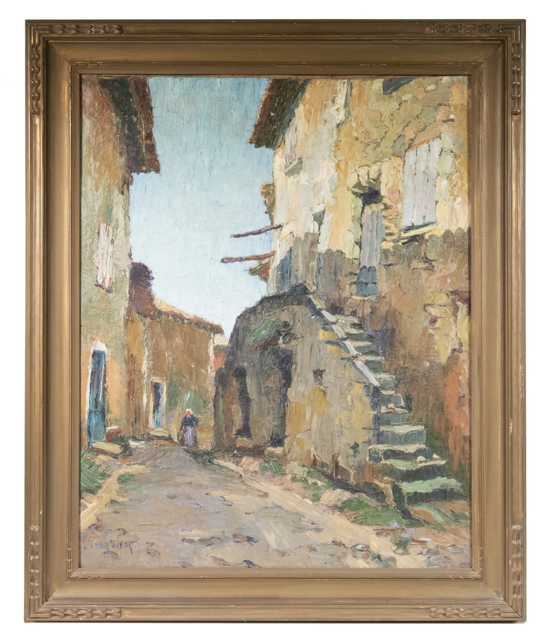 Appraisal: ALEX CHARLES CHARTIER FRANCE - Avignon Street Rhone Provence impasto