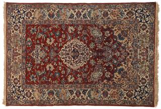 Appraisal: RARE AND FINE ISFAHAN PRAYER RUG SOUTH CENTRAL PERSIA RARE