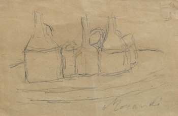 Appraisal: Giorgio Morandi Bologna Italy - Still Life Sketch Pencil on