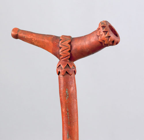 Appraisal: Simmons carved cane with whistle grip h