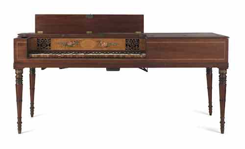 Appraisal: Regency mahogany pianoforte early th c inscribed S Renk Successor