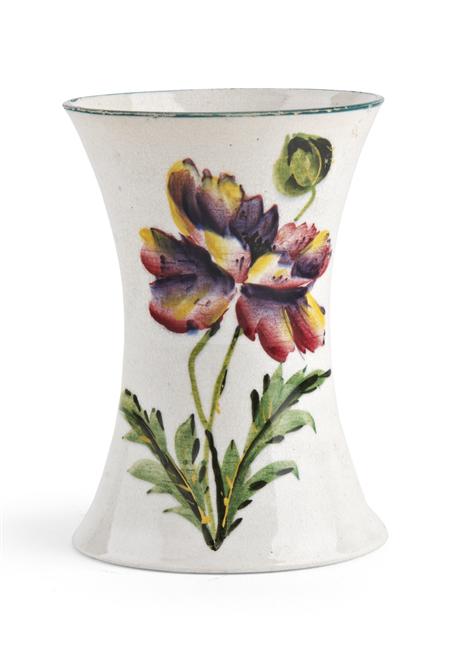 Appraisal: WEMYSS BEAKER VASE EARLY TH CENTURY decorated with poppies impressed