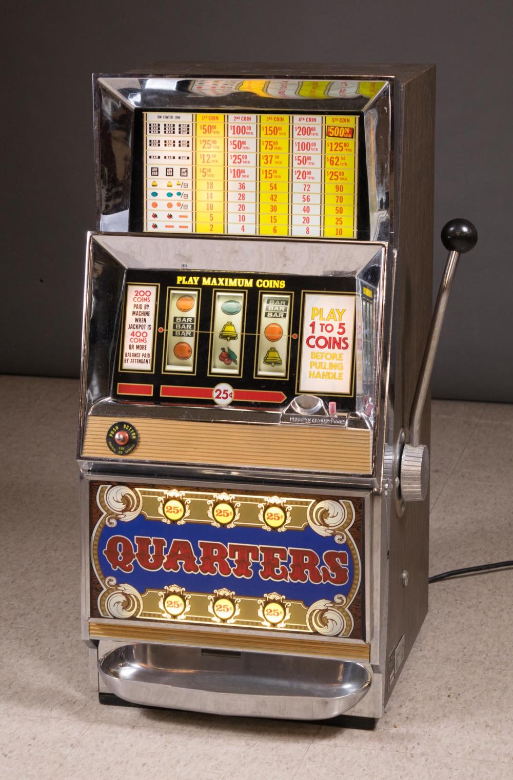 Appraisal: BALLY QUARTER SLOT MACHINE Bally Manufacturing Corporation model -ZZB- s