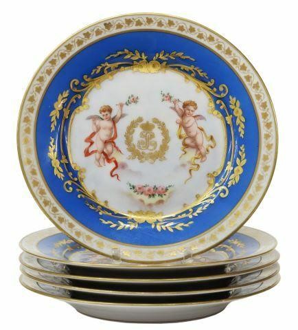 Appraisal: lot of French Sevres porcelain plates Chateau de Tuileries th