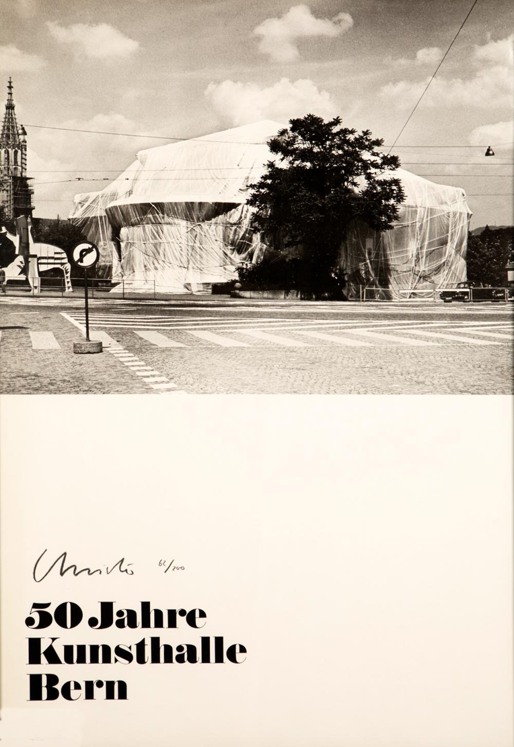 Appraisal: CHRISTO EXHIBITION POSTER Jahre Kunsthalle Bern offset lithograph signed and