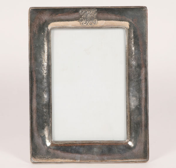 Appraisal: Japanese sterling picture frame marked Arthur Bond Yokohama embossed monogram