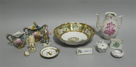 Appraisal: ECLECTIC COLLECTION OF PORCELAIN Comprising a Nippon cream jug covered