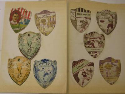 Appraisal: Thirty J Baines Bradford shield shaped Collectors Ruby Football Cards