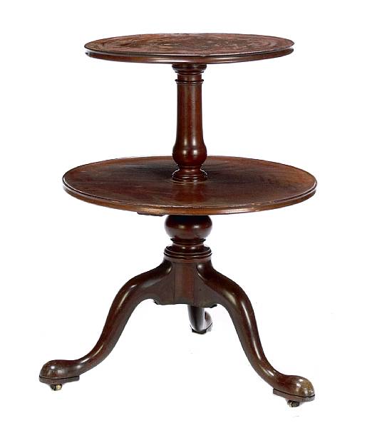 Appraisal: A George III mahogany dumbwaiter height in diameter in