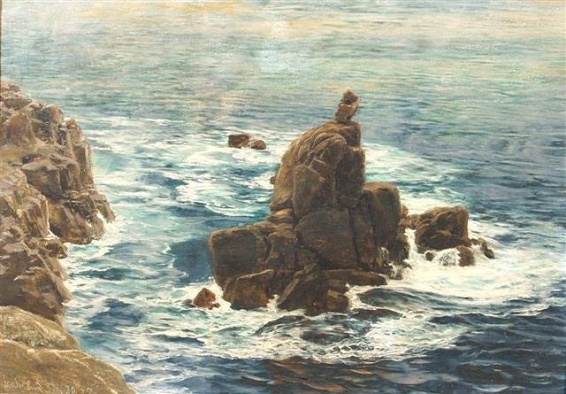 Appraisal: JOHN BRETT - - 'Land's End' inscribed with title and