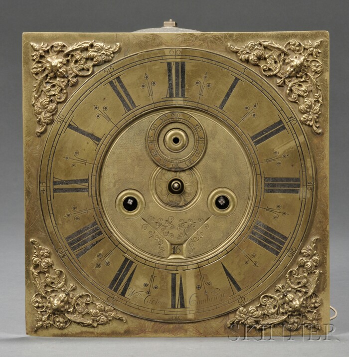 Appraisal: William Carter Eight-Day Longcase Clock Movement and Dial Cambridge England