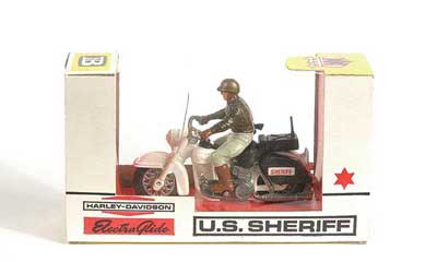 Appraisal: Britains No Harley Davidson Motorcycle US Sheriff - white black