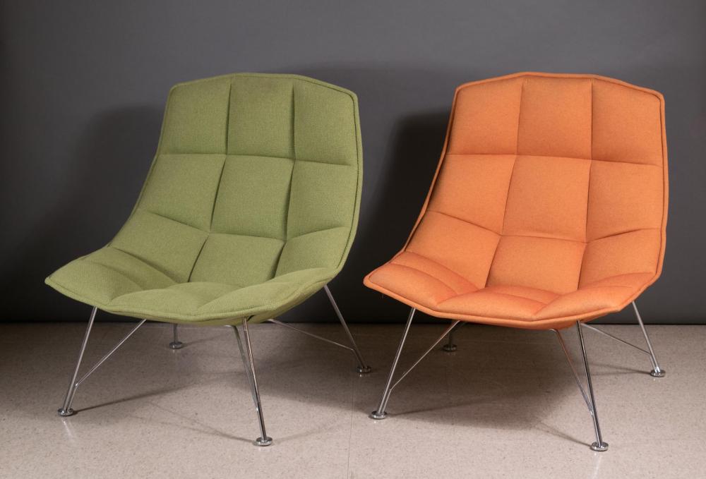 Appraisal: A PAIR OF JEHS LAUB WIRE LOUNGE CHAIRS Markus Jehs