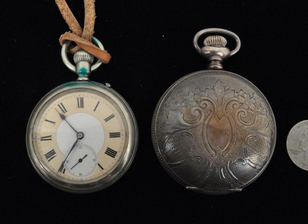 Appraisal: Two Vintage Mens' Pocket Watches comprising Elgin coin silver and