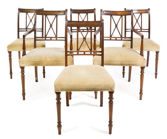 Appraisal: Sale Lot A Set of Six Regency Style Mahogany Dining