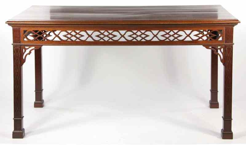 Appraisal: Pug Moore Chinese Chippendale Center Tablesolid high grade mahogany with