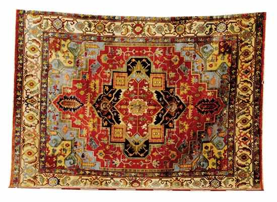 Appraisal: Heriz carpet ' x ' Condition minor border loss and