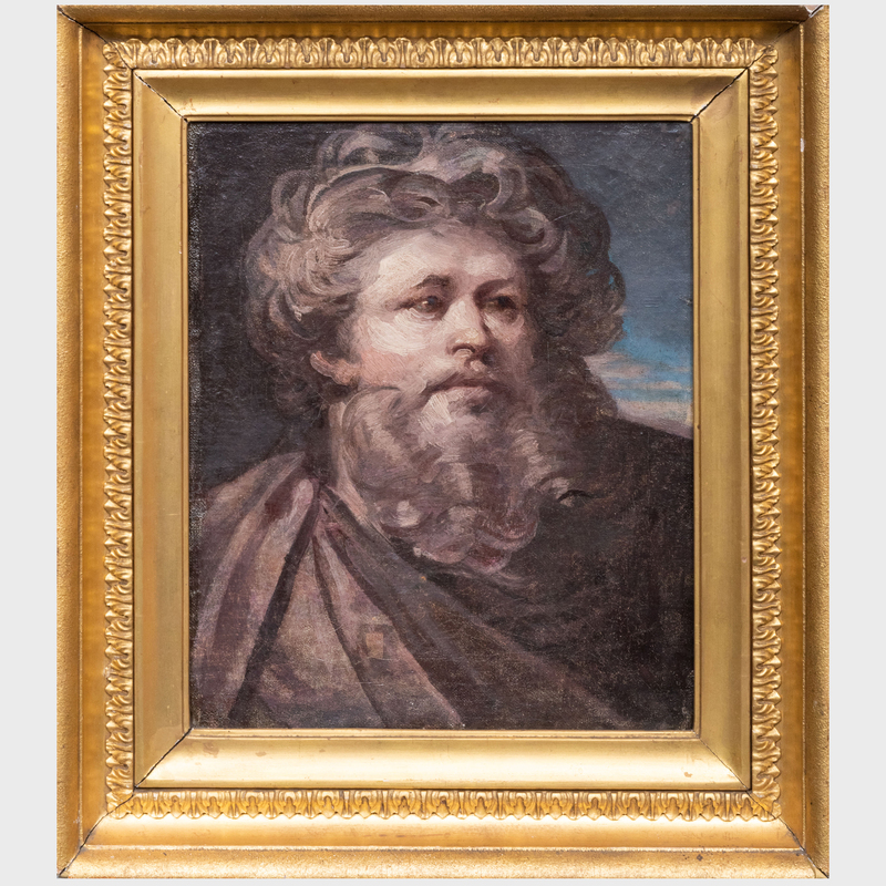 Appraisal: EUROPEAN SCHOOL PORTRAIT OF A BEARDED MAN Oil on canvas