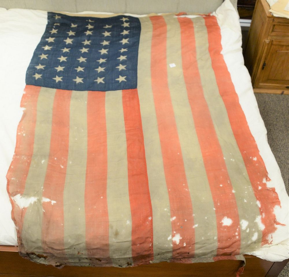 Appraisal: Thirty-eight star American flag patented April ' Thirty-eight star American