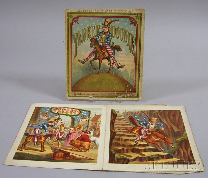 Appraisal: McLoughlin Bros Chromolithograph Paper on Linen Yankee Doodle Book