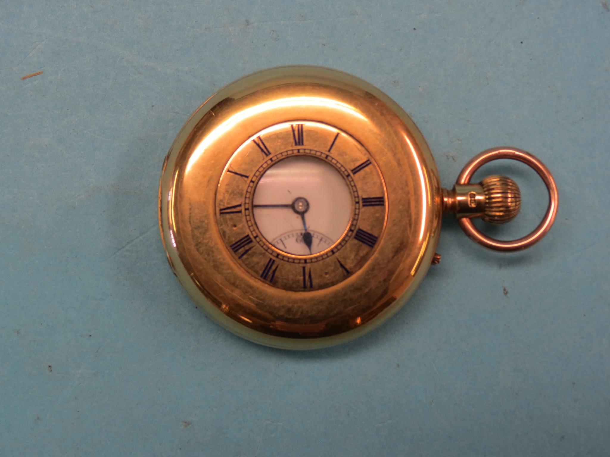 Appraisal: An ct gold half-hunter pocket watch Phillips Phillips Bloomsbury No