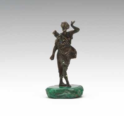 Appraisal: A Miniature Cast Metal Figurine of Diana Tiny bronze figure