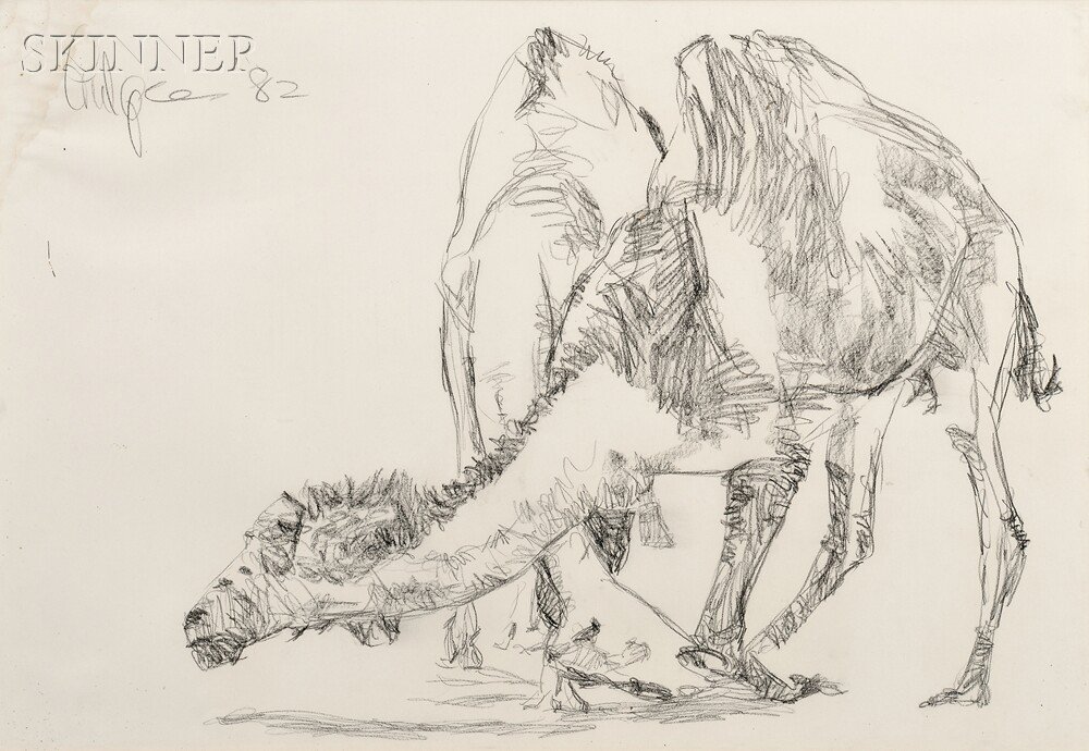 Appraisal: Ismail Gulgee Pakistani - Study of a Camel Signed and