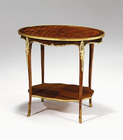 Appraisal: Louis XV style kingwood and parquetry center table early th