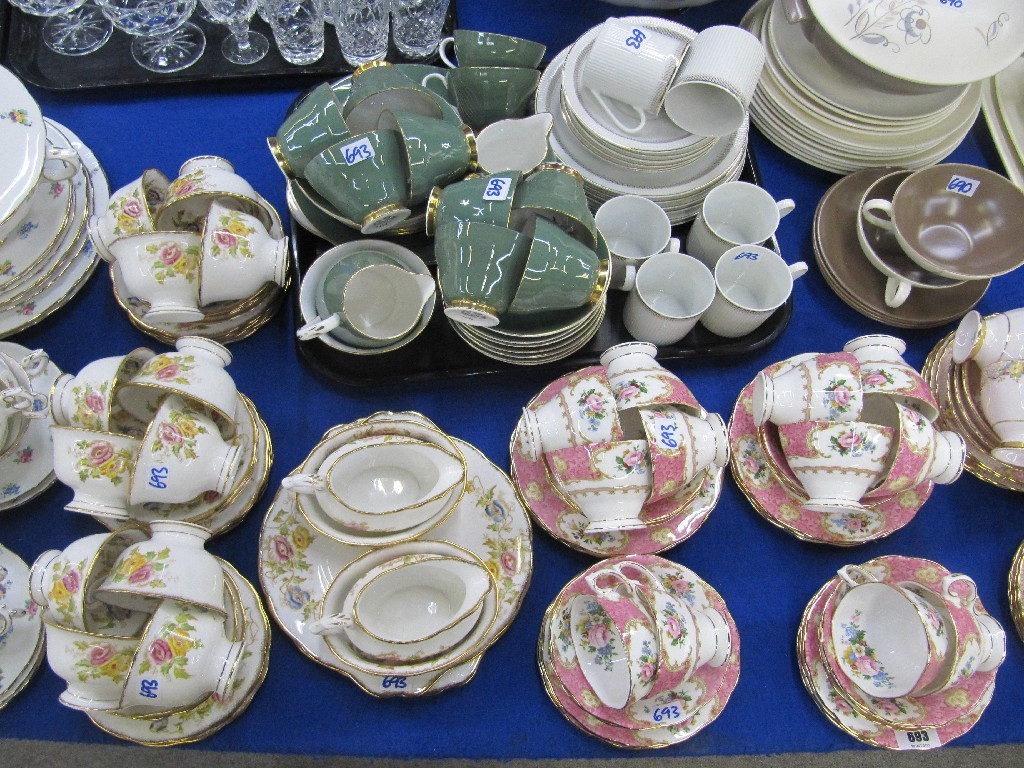 Appraisal: Lot comprising Royal Albert Lady Carlisle teaset another Royal Albert