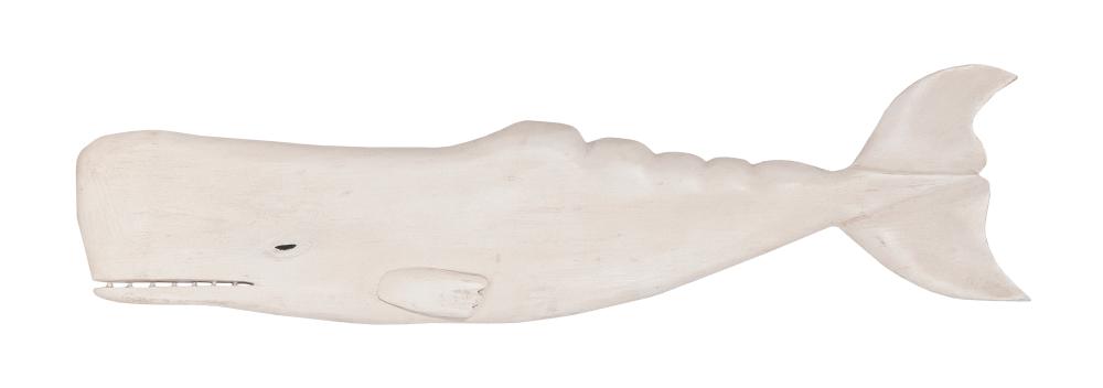 Appraisal: MICHAEL BACLE VIRGINIA NANTUCKET CONTEMPORARY HAND-CARVED AND PAINTED WHITE WHALE