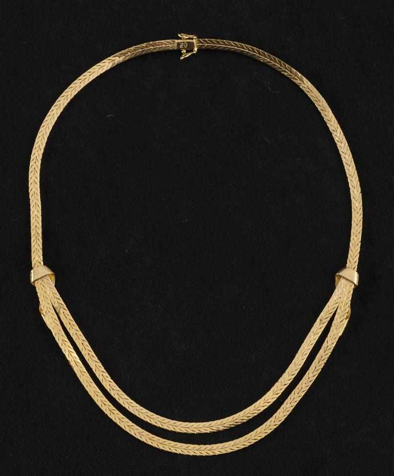 Appraisal: BRAIDED GOLD NECKLACE Stamped approx in oz