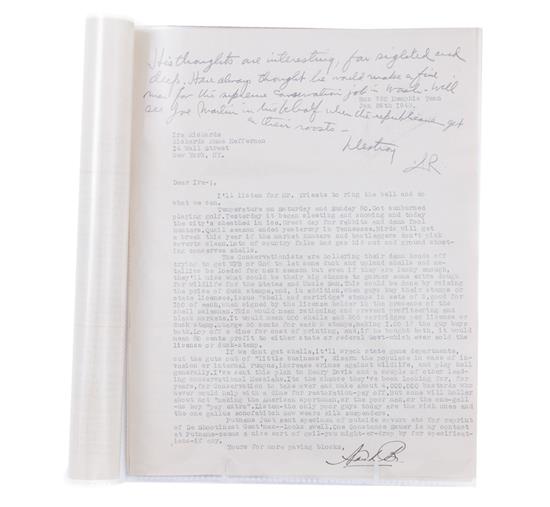 Appraisal: Autographed letters signed Nash Buckingham dated January to April correspondence