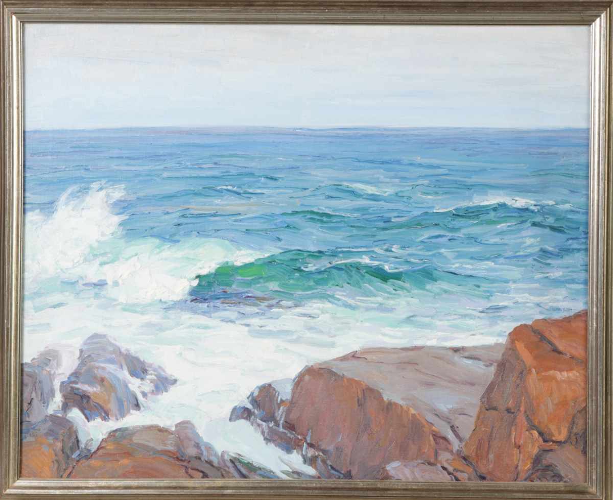 Appraisal: George Renouard New York - ''Oceanside'' Oil canvas Anthony Sisti